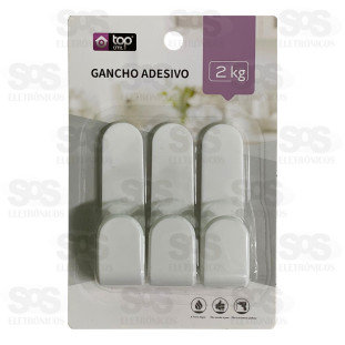 Ganchos Adesivos 3 Unidades Top Útil TOP2003