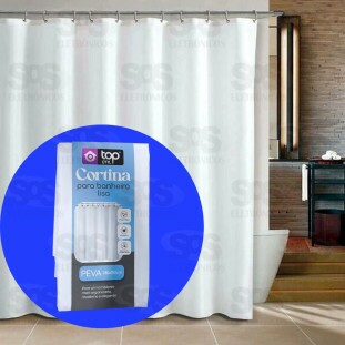 Cortina Para Banheiro Lisa 180x180CM TOP1876