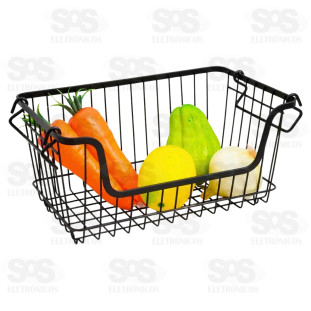 Kit 2 Organizadores Cesto de Metal B-Max BM-F1496