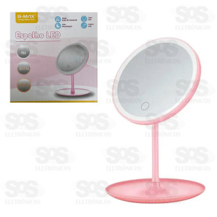 Espelho De Maquiagem Com LED B-Max BM-F1234