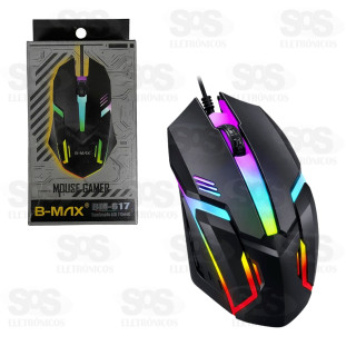 Mouse Gamer Com Fio RGB B-Max BM-617