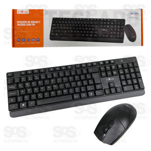 Kit Teclado e Mouse Sem Fio Inova KV-800