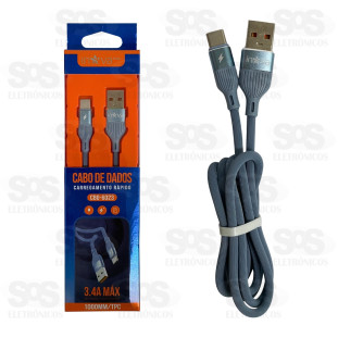 Cabo De Dados Rápido Type C 3.4A 1 Metro Inova Prime CBO-6023