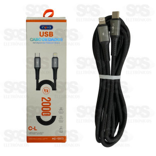 Cabo De Dados Rápido Type C Para Iphone 2 Metros Inova MD-13173