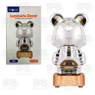 Luminária Urso Astronauta Decorativa Inova XKD12560