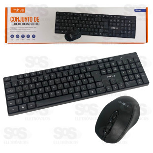 Kit Teclado e Mouse Sem Fio Inova KV-802