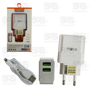 Carregador Rápido 3.1A Com Cabo Iphone Inova CAR-12724A