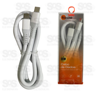 Cabo De Dados 65W Type C 1 Metro Basike CBO112