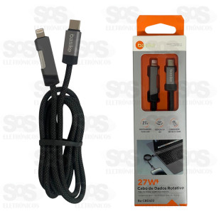 Cabo De Dados 27W Type C Para Lightning 120CM Basike CBO403