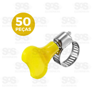 Abraçadeira Metálica 10-16MM Com Borboleta 50 Unidades BT-613