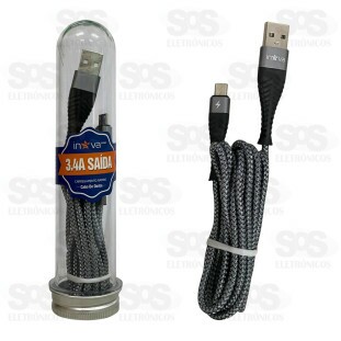 Cabo De Dados Micro USB V8 Tubo 2 Metros Inova Prime