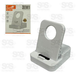 Caixa de Som Com Suporte de Celular Eletromex EL-1135