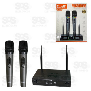 Kit 2 Microfones Dinâmicos e Receptor Eletromex EL-5027