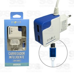 Carregador V8 Inteligente 3.1A 2 USB Inova CAR-G5063