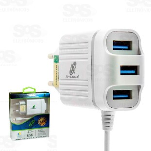 Carregador iPhone 4.1A Ultra Rápido X-CELL XC-IPH-UR24