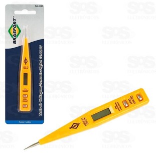 Teste Voltagem e Corrente Digital 12-220V Brasfort 8187