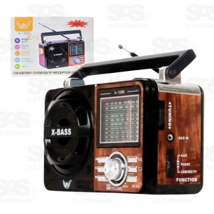 Rádio Retrô 9 Bandas Com Lanterna Bivolt Altomex A-1088