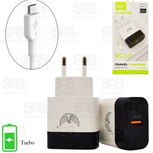 Carregador Turbo Fast Charger 3.0 Com Cabo Micro USB V8 Altomex AL-5027-v8
