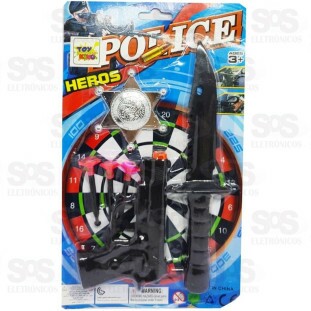 Kit Lançador De Dardos Policia Toy King TK-2658