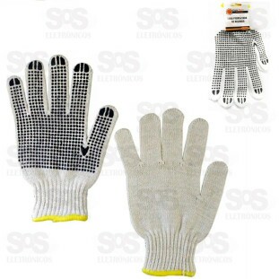 Par de Luva Algodão Branca Pigmentada TroyaTools 9800