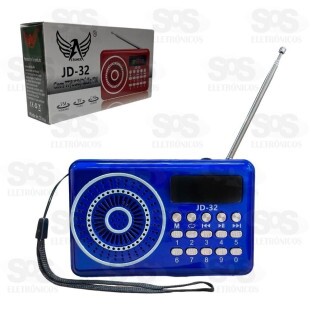 Rádio Recarregável Com Bluetooth Altomex JD-32/30