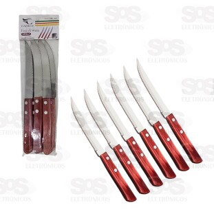 Kit Faca De Mesa Madras Com 6 Unidades Caerus CRS-2626