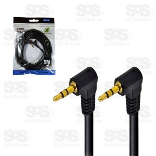 Cabo P2 x P2 90º 5 Metros X-Cell XC-P2-9C
