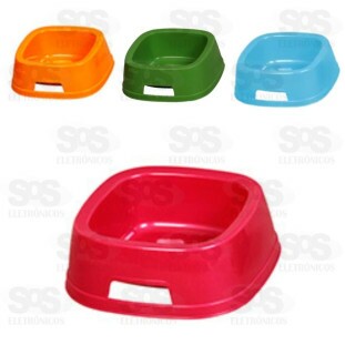 Comedouro Quadrado Para Animais N° 3 Cores Variadas