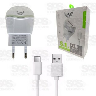 Carregador 5.1A 2 Portas USB Altomex AL-9057-TYPE-C 