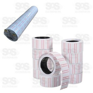 Etiqueta de Preço Branca 10 Rolos Com 300 Adesivos CRS-3150