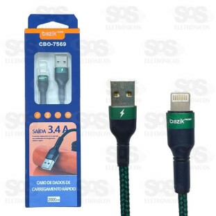 Cabo De Nylon Iphone 2 Metros 3.4A Bazik Prime CBO-7569