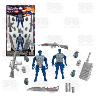 Kit Super Policial 13 Peças Pica Pau 819