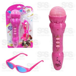 Kit Pop Star Microfone e Óculos Toy King TK-1064
