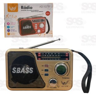 Rádio Retrô Com Lanterna Altomex AD-1078