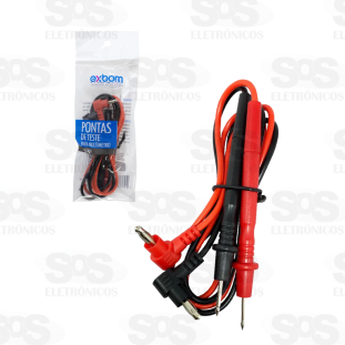 Cabo de Teste Para Multímetro 2 Pontas Exbom PTM-210