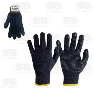 Par de Luva Algodão Preto Pigmentada TroyaTools TRY-9700
