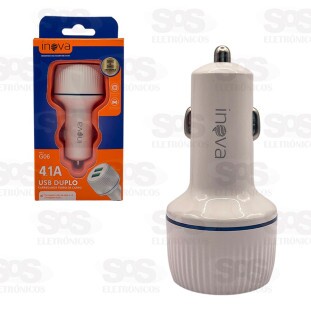 Carregador Turbo Automotivo 4.1A 2 USB Inova G06