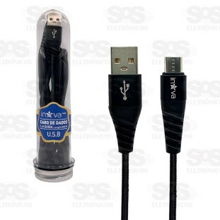 Cabo De Dados Micro USB V8 Tubo 3 Metros Inova Prime