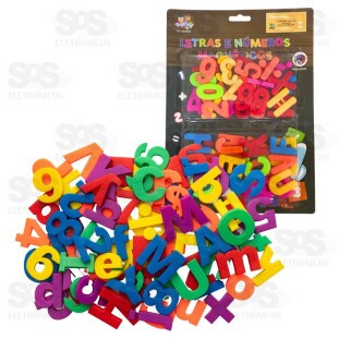Kit Letras e Números Magnético Grande Toy King TK-AB4436