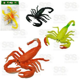 Escorpião De Borracha Colorida Toy King TK-AB4917