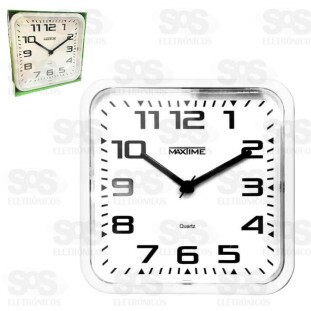 Relógio De Parede Arábico Quadrado Maxtime MX 40020-1
