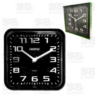 Relógio De Parede Arábico Quadrado Maxtime MX 40016-4