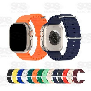 Pulseira Ondas De Silicone Smartwatch Tamanhos e Cores Sortidas
