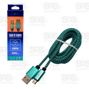 Cabo De Dados Micro USB V8 3.4A 2 Metros Inova CBO-6061