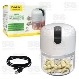 Mini Processador Elétrico 3 Lâminas 250ml B-Max BM-F932