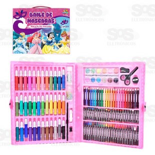 Kit Maleta De Pintura Baile De Máscaras 150 Peças Toy King TK-CR16