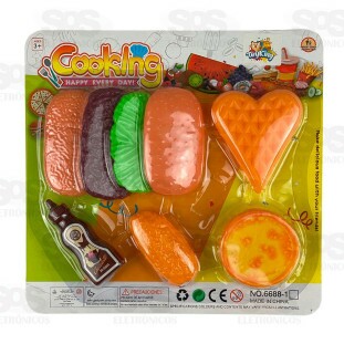 Conjunto Comidinhas CookIng 8 Peças Toy King TK-AB4084