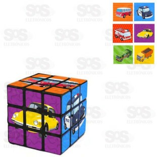 Cubo Mágico Veículos Plastico 5,5cm Toy King 5270