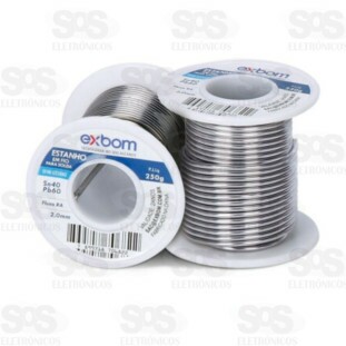 Estanho Para Solda em Fio Carretel 2mm 250g Exbom EF40-G250M20