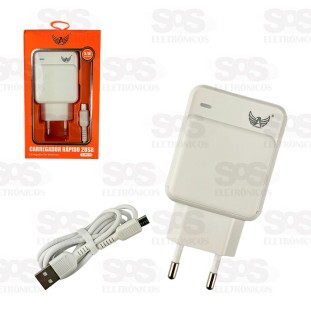 Carregador Rápido 2 USB 5.1A Com Cabo Micro USB V8 Altomex AL-9083-V8